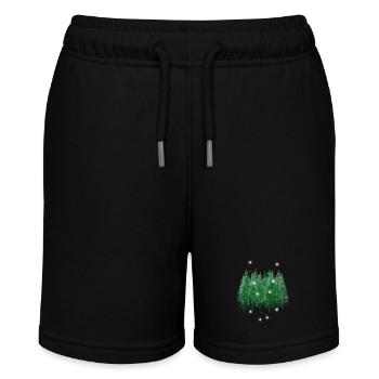 enchanting nature forest spruce fir tree trees - Stanley/Stella MINI BOLTER Organic Teen Jogging Shorts - black - Front