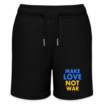 Make love not war - Stanley/Stella Teenager Bio-Joggingshorts MINI BOLTER - Schwarz - Vorne