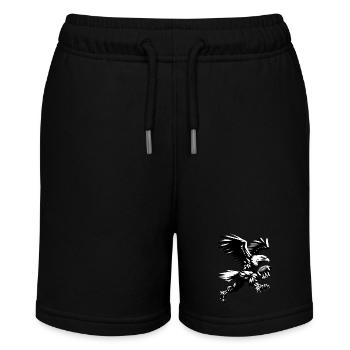 Eagle Plays Crazy American Football BanksyStyle - Stanley/Stella MINI BOLTER Organic Teen Jogging Shorts - black - Front