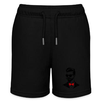 Bräutigam Stylisch - Stanley/Stella Teenager Bio-Joggingshorts MINI BOLTER - Schwarz - Vorne
