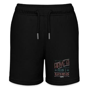 pet cat bday guenon fun persian happy cats mammal - Stanley/Stella Teenager Bio-Joggingshorts MINI BOLTER - Schwarz - Vorne
