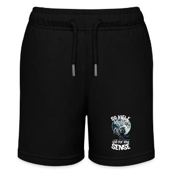 Grim Reaper #lovely toons - Stanley/Stella MINI BOLTER Organic Teen Jogging Shorts - black - Front