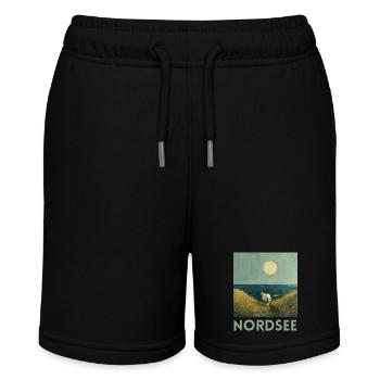 North Sea Sheep Northern Germany Lower Saxony - Stanley/Stella MINI BOLTER Organic Teen Jogging Shorts - black - Front