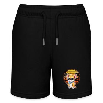 Chiller Chihuahua East Coast West Coast - Stanley/Stella MINI BOLTER Organic Teen Jogging Shorts - black - Front