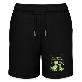 Ich Werde Großer Bruder 2025 Dino - Stanley/Stella Teenager Bio-Joggingshorts MINI BOLTER - Schwarz - Vorne
