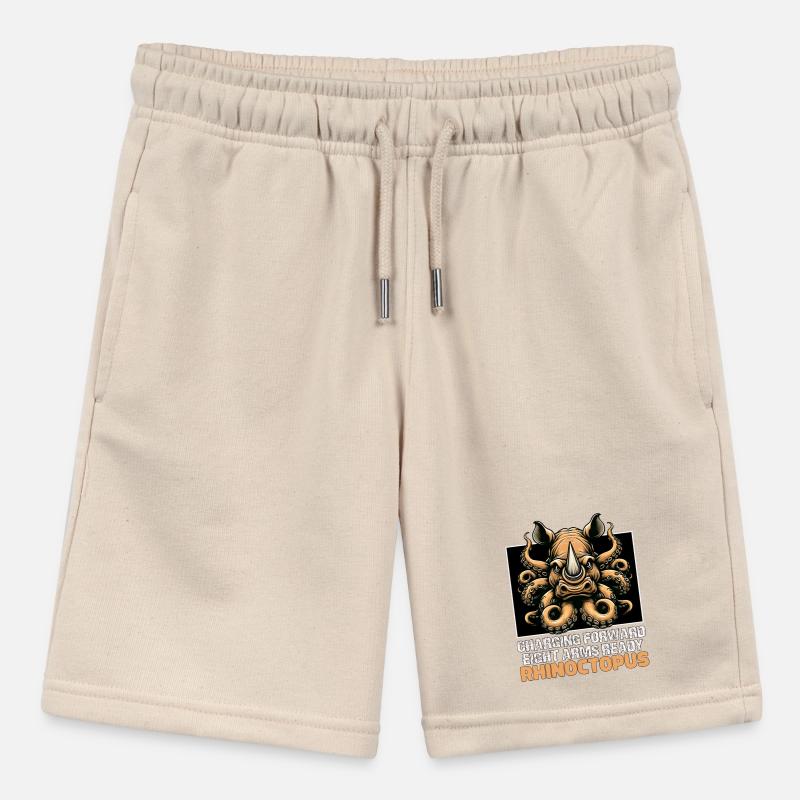 CHARGING FORWARD EIGHT ARMS READY RHINO & OCTOPUS Stanley/Stella MINI BOLTER Organic Teen Jogging Shorts
