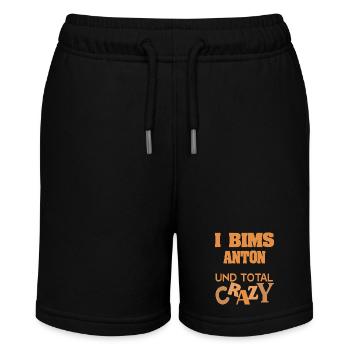 Vorname Anton - Stanley/Stella Teenager Bio-Joggingshorts MINI BOLTER - Schwarz - Vorne