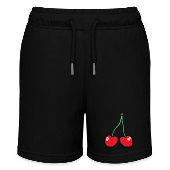Kirsche - Stanley/Stella Teenager Bio-Joggingshorts MINI BOLTER - Schwarz - Vorne