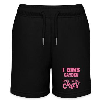 Cayden als Vorname - Stanley/Stella Teenager Bio-Joggingshorts MINI BOLTER - Schwarz - Vorne