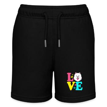 Samoyed Dog Samoyed - Stanley/Stella MINI BOLTER Organic Teen Jogging Shorts - black - Front