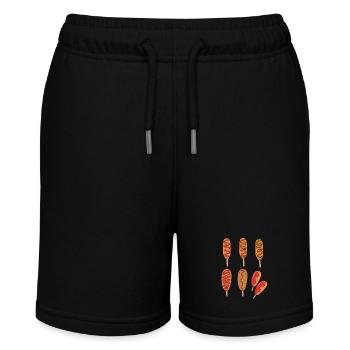 Corn dog - Stanley/Stella MINI BOLTER Organic Teen Jogging Shorts - black - Front