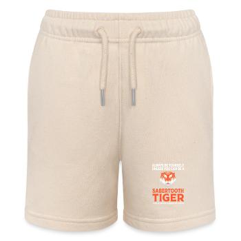 Säbelzahntiger Urzeit - Stanley/Stella Teenager Bio-Joggingshorts MINI BOLTER - Natur - Vorne