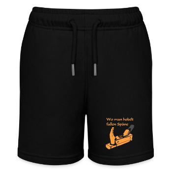 planing tool - Stanley/Stella MINI BOLTER Organic Teen Jogging Shorts - black - Front
