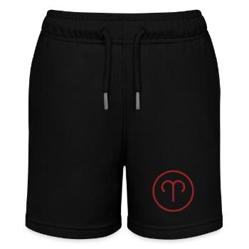 Sternzeichen Widder - Stanley/Stella Teenager Bio-Joggingshorts MINI BOLTER - Schwarz - Vorne