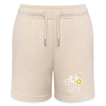 Creative bike with light bulb design - Stanley/Stella MINI BOLTER Organic Teen Jogging Shorts - soft Ecru - Front