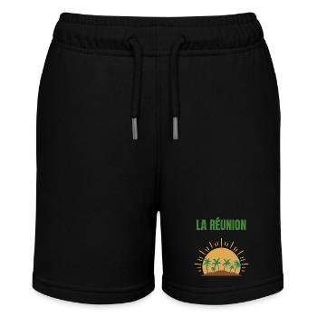 T-shirt La Réunion soleil et palmiers - Short bio MINI BOLTER Stanley/Stella Ado - noir - Devant
