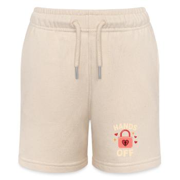 Hands Off – Kein Anfassen! - Stanley/Stella Teenager Bio-Joggingshorts MINI BOLTER - Natur - Vorne