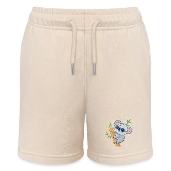 Koala auf Casual Bambus - Stanley/Stella Teenager Bio-Joggingshorts MINI BOLTER - Natur - Vorne
