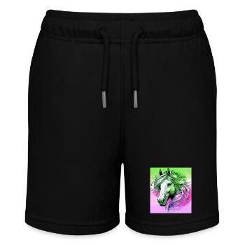 Pferd - Stanley/Stella Teenager Bio-Joggingshorts MINI BOLTER - Schwarz - Vorne