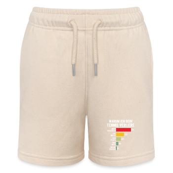 warum ich beim tennis verliere  - Stanley/Stella Teenager Bio-Joggingshorts MINI BOLTER - Natur - Vorne
