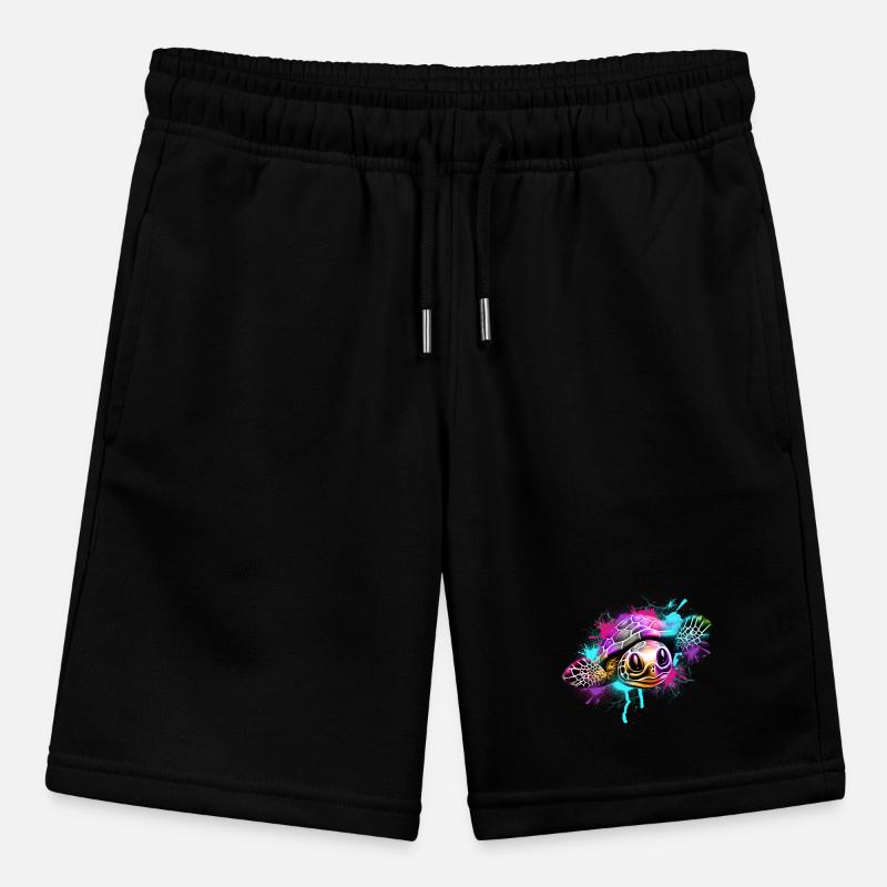 Schildkröte Graffiti Bunt Stanley/Stella Teenager Bio-Joggingshorts MINI BOLTER