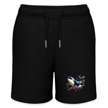 Orca Schwertwal - Stanley/Stella Teenager Bio-Joggingshorts MINI BOLTER - Schwarz - Vorne