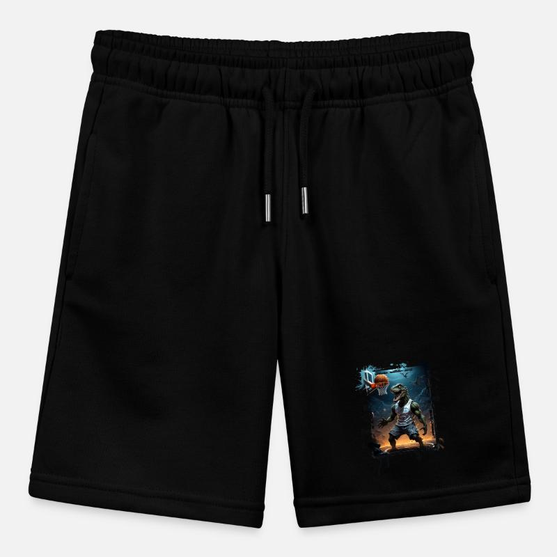 Basketball T Rex Dinosaur Graffiti Splash Stanley/Stella MINI BOLTER Organic Teen Jogging Shorts