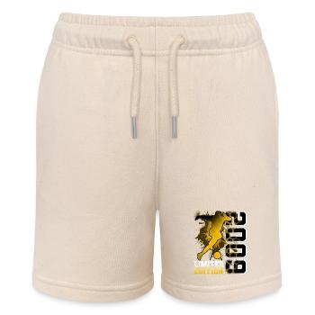 2009 Year of Birth Birthday Football - Stanley/Stella MINI BOLTER Organic Teen Jogging Shorts - soft Ecru - Front
