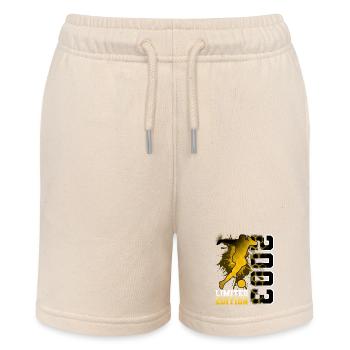 2003 Year of Birth Birthday Football - Stanley/Stella MINI BOLTER Organic Teen Jogging Shorts - soft Ecru - Front