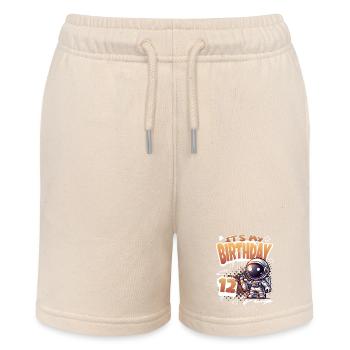 Graffiti Astronaut 12. Geburtstag - Stanley/Stella Teenager Bio-Joggingshorts MINI BOLTER - Natur - Vorne