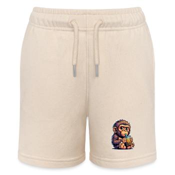 Neanderthal Bubble Tea - Stanley/Stella MINI BOLTER Organic Teen Jogging Shorts - soft Ecru - Front