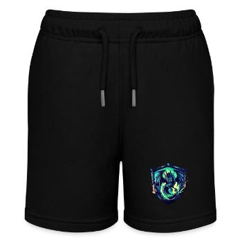 Mystical Dragon in the Shield - SciFi - Desing - Stanley/Stella MINI BOLTER Organic Teen Jogging Shorts - black - Front