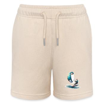 Kitesurfing Kitesurfer Kiteboard - Stanley/Stella MINI BOLTER Organic Teen Jogging Shorts - soft Ecru - Front