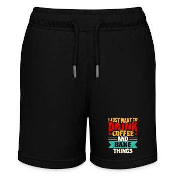 Backen - Stanley/Stella Teenager Bio-Joggingshorts MINI BOLTER - Schwarz - Vorne