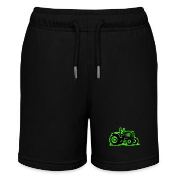 Traktor Landwirtschaft Symbol - Stanley/Stella Teenager Bio-Joggingshorts MINI BOLTER - Schwarz - Vorne