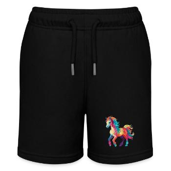 Buntes Pony - Stanley/Stella Teenager Bio-Joggingshorts MINI BOLTER - Schwarz - Vorne