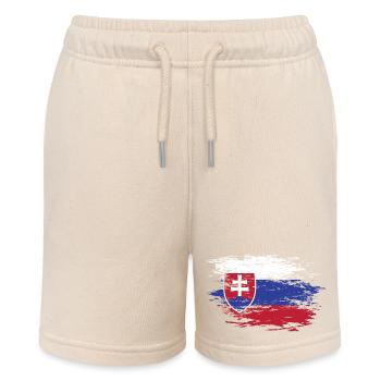 Slowakei Flagge used - Stanley/Stella Teenager Bio-Joggingshorts MINI BOLTER - Natur - Vorne