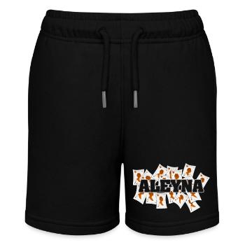 Aleyna als Vegas - Stanley/Stella Teenager Bio-Joggingshorts MINI BOLTER - Schwarz - Vorne