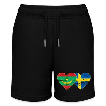 Mauritanie Suède Drapeau Coeur utilisé - Short bio MINI BOLTER Stanley/Stella Ado - noir - Devant