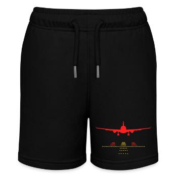 Start und Landebahn - Stanley/Stella Teenager Bio-Joggingshorts MINI BOLTER - Schwarz - Vorne