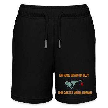 Benzin im Blut - Stanley/Stella Teenager Bio-Joggingshorts MINI BOLTER - Schwarz - Vorne