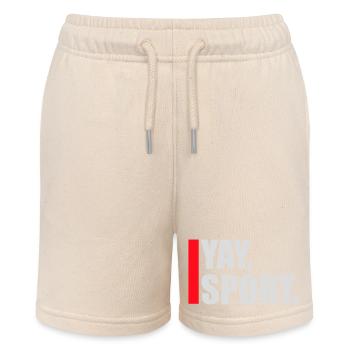 Yay Go Sports Sarkastisch Lustig Anti Sport Humor - Stanley/Stella Teenager Bio-Joggingshorts MINI BOLTER - Natur - Vorne