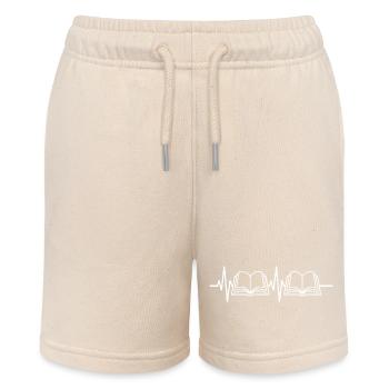 Heartbeat Book Reader - Book Heartbeat - Stanley/Stella MINI BOLTER Organic Teen Jogging Shorts - soft Ecru - Front