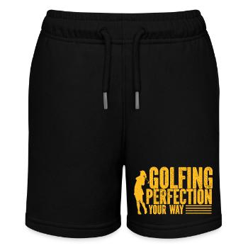 Golf - Golfclub Goldspieler Birdie Elite Luxus - Stanley/Stella Teenager Bio-Joggingshorts MINI BOLTER - Schwarz - Vorne