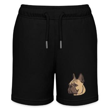 Portrait de bouledogue français - Short bio MINI BOLTER Stanley/Stella Ado - noir - Devant