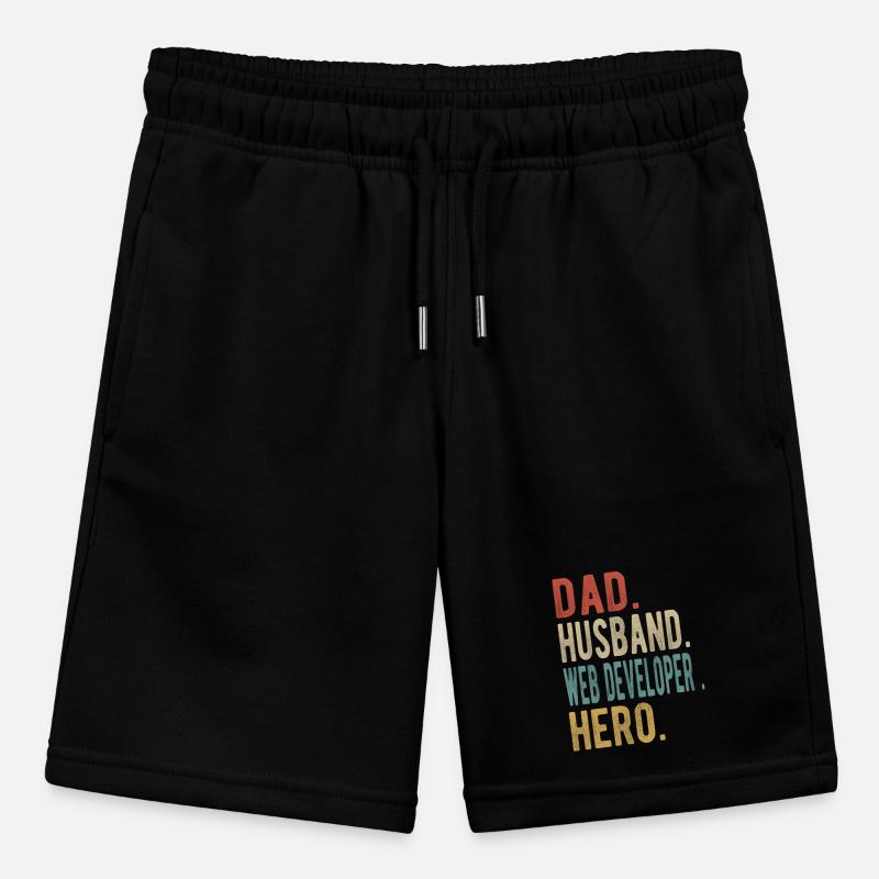 Web Developer Papa Husband Hero Stanley/Stella MINI BOLTER Organic Teen Jogging Shorts