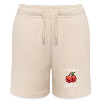 Kirschen Kawaii - Stanley/Stella Teenager Bio-Joggingshorts MINI BOLTER - Natur - Vorne