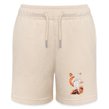 Cool astronaut in space - Stanley/Stella MINI BOLTER Organic Teen Jogging Shorts - soft Ecru - Front