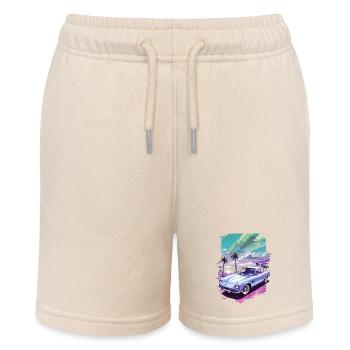 Los Angeles, USA, Amerika, Kalifornien, Mia, Retro - Stanley/Stella Teenager Bio-Joggingshorts MINI BOLTER - Natur - Vorne