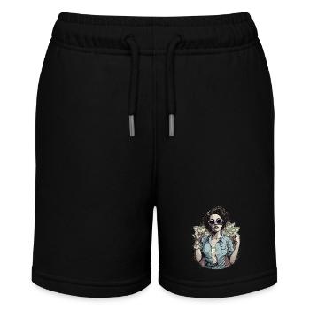 Beautiful female paint art Face colorful woman - Stanley/Stella MINI BOLTER Organic Teen Jogging Shorts - black - Front
